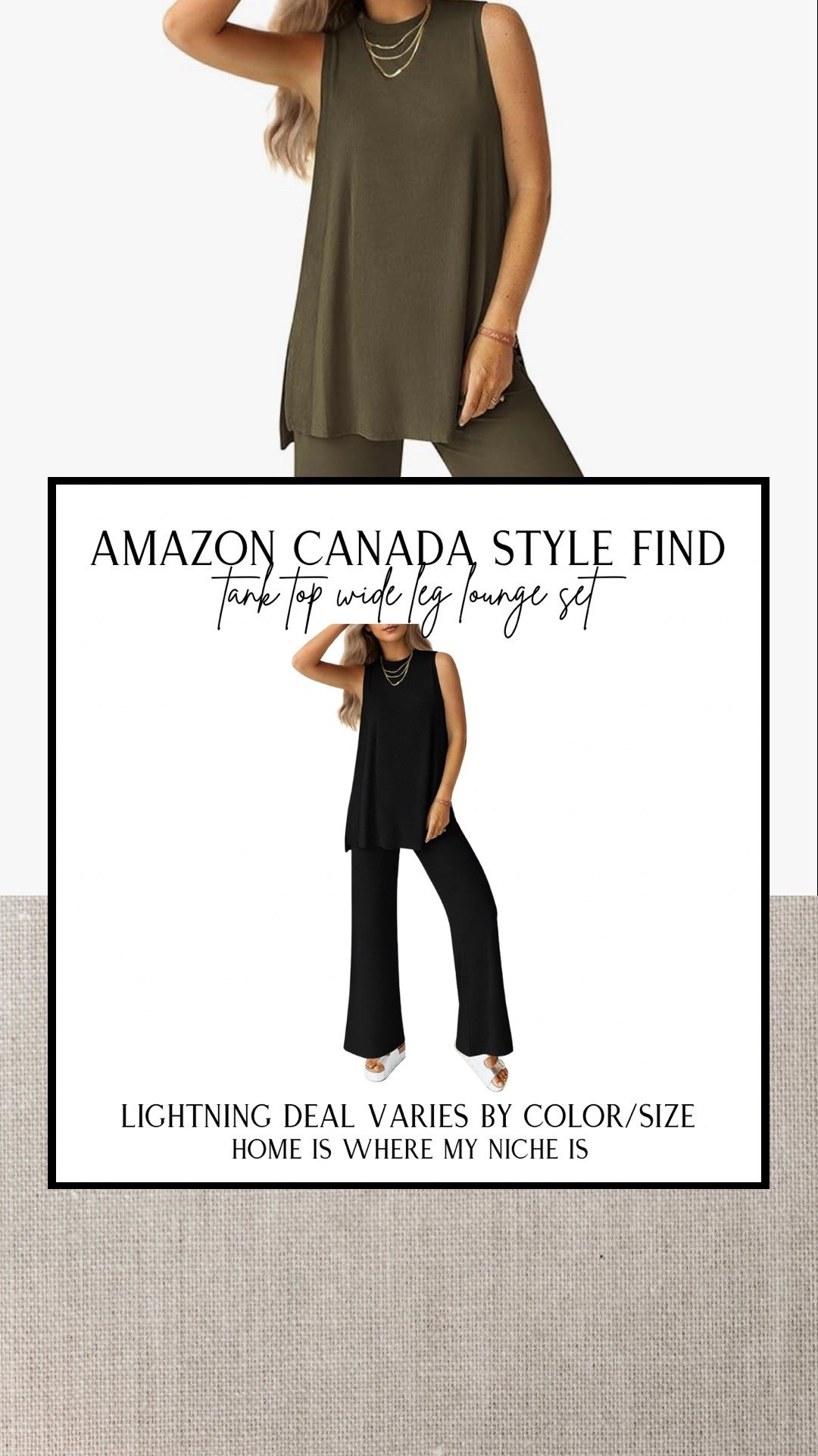 S T Y L E / tank top wide leg lounge set

Amazon Canada | Fibro-Friendly | Spring / Summer Outfits

#LTKmidsize #LTKstyletip #LTKcanada