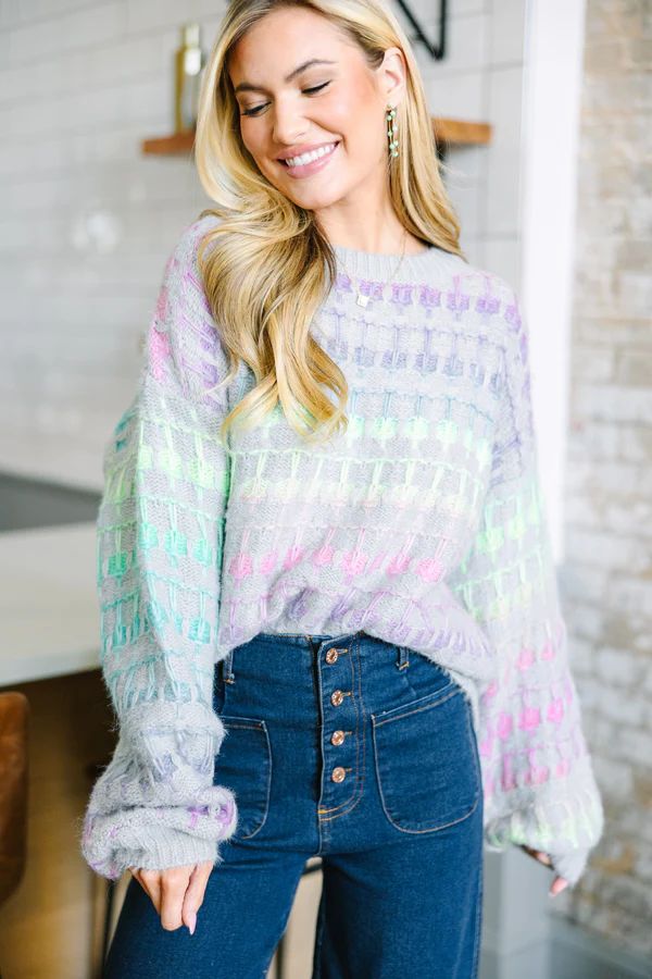 Look At You Ivory White Multicolor Sweater | The Mint Julep Boutique