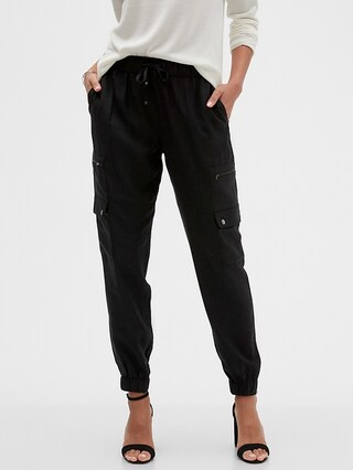 Petite Tencel Soft Cargo Pant | Banana Republic Factory
