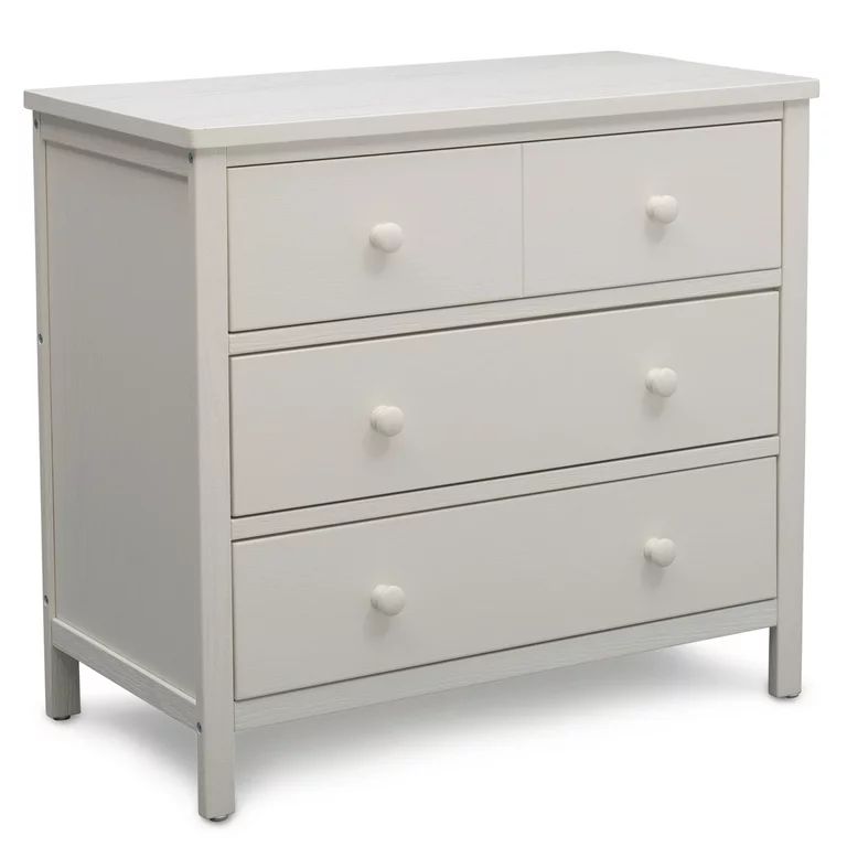Delta Children Middleton 3 Drawer Dresser, Textured White | Walmart (US)
