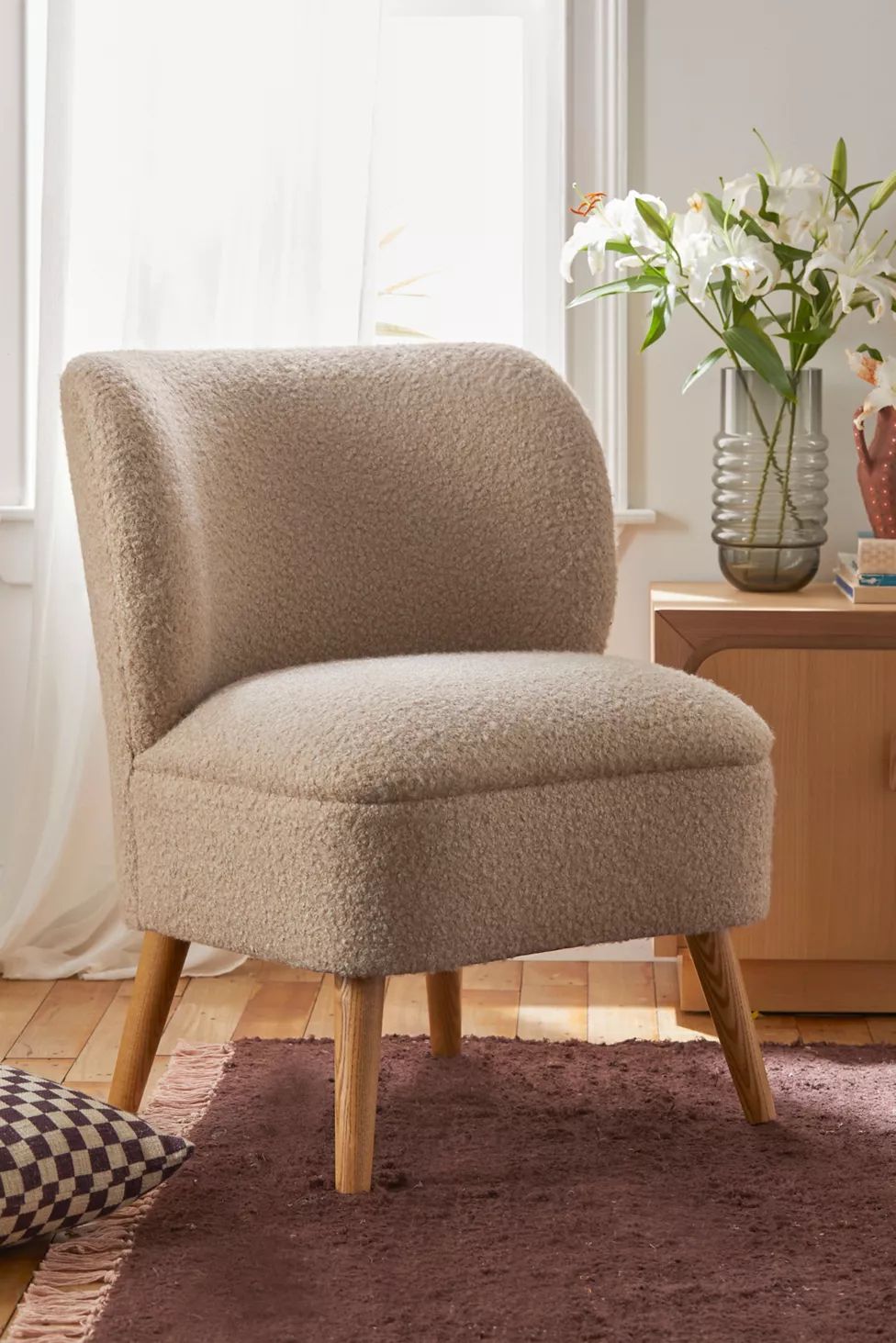 Bria Faux Sheepskin Chair | Urban Outfitters (US and RoW)