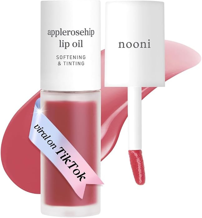 NOONI Korean Lip Oil - Applerosehip | Long-Lasting, Moisturizing, Plumping, Revitalizing for Dry ... | Amazon (US)