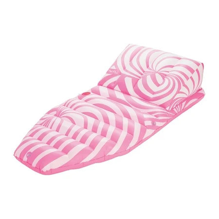 Float Life by Funboy Pink Twist Sun Lounger Pool Float, 65'' Long w/ Ergonomic Backrest, Ages 8+ | Walmart (US)