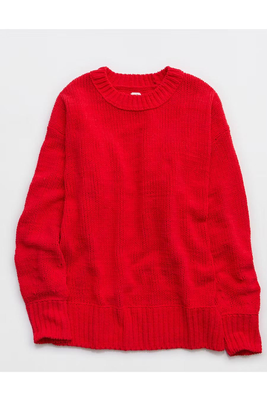 Aerie Like Candy Crew Sweater Women's Bright Red S | Aerie