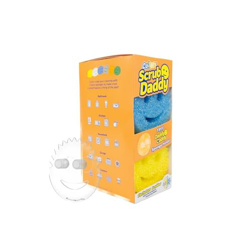 Scrub Daddy 6 Kitchen Sponges & 1 Daddy Caddy Dish Sponge Holder - BPA Free & Made with Polymer Foam - Stain & Odor Resistant, Scratch-Free Multipurpose Scrubbers | Amazon (US)