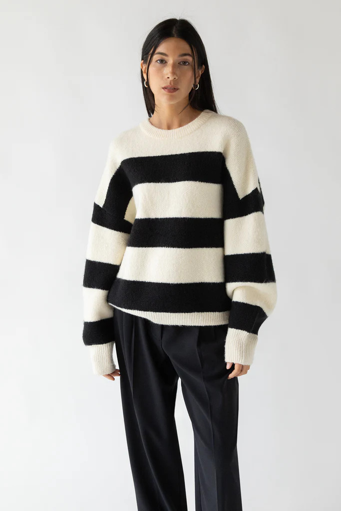 OVERSIZED STRIPED SWEATER | OAK + FORT