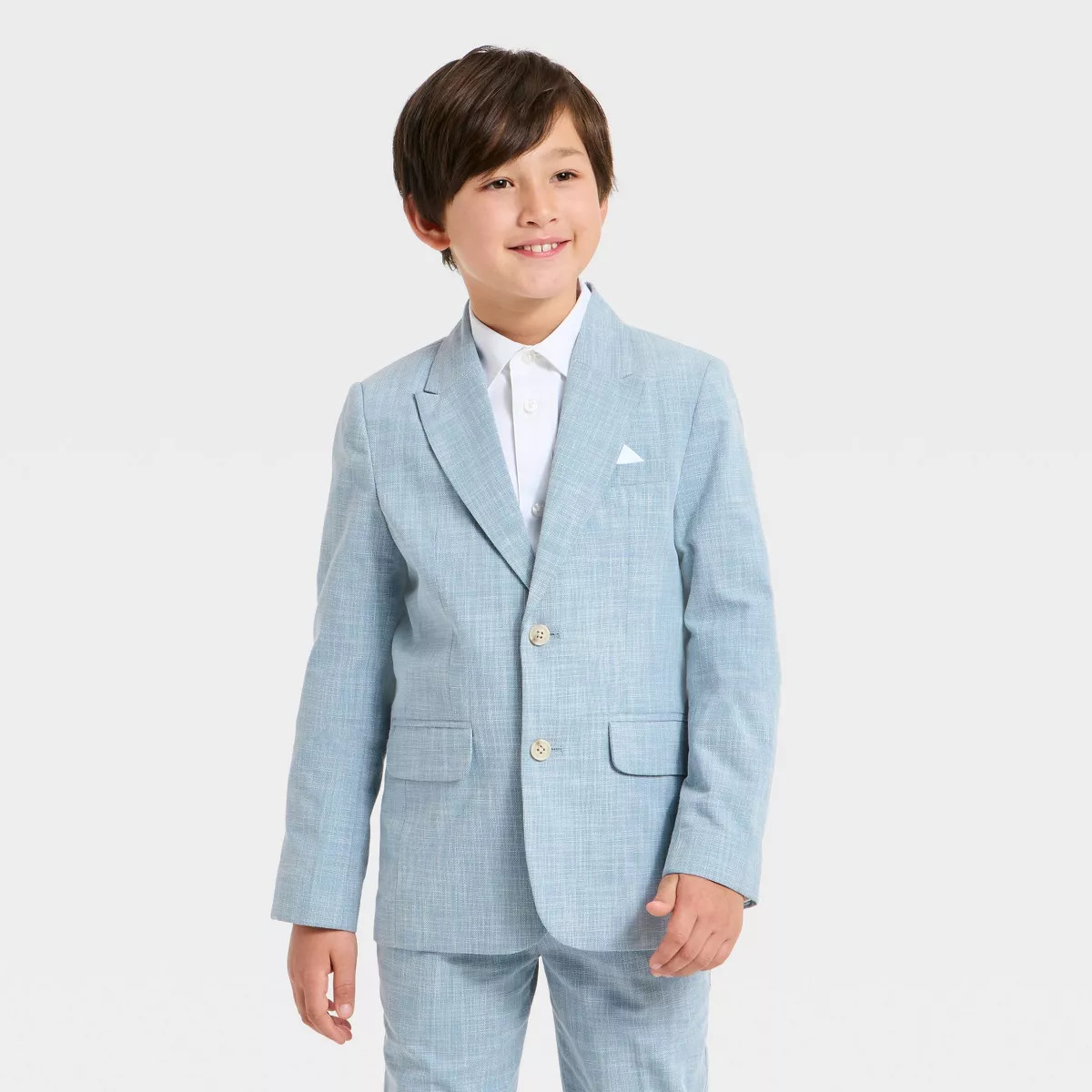 Boys' Linen Suit Jacket - Cat & Jack™ Sky Blue 10 | Target