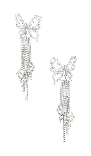Butterfly Earings in White | Revolve Clothing (Global)