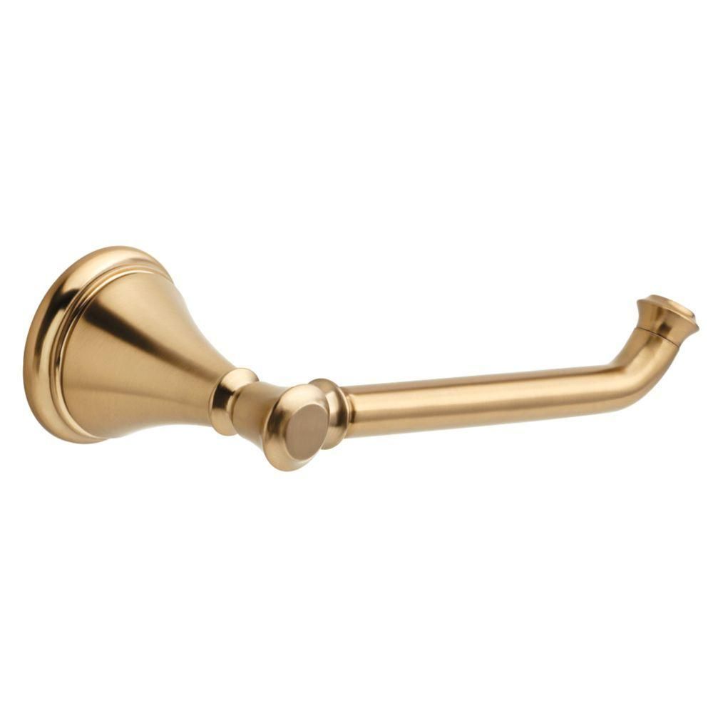 Delta Cassidy Single Post Toilet Paper Holder in Champagne Bronze-79750-CZ - The Home Depot | The Home Depot