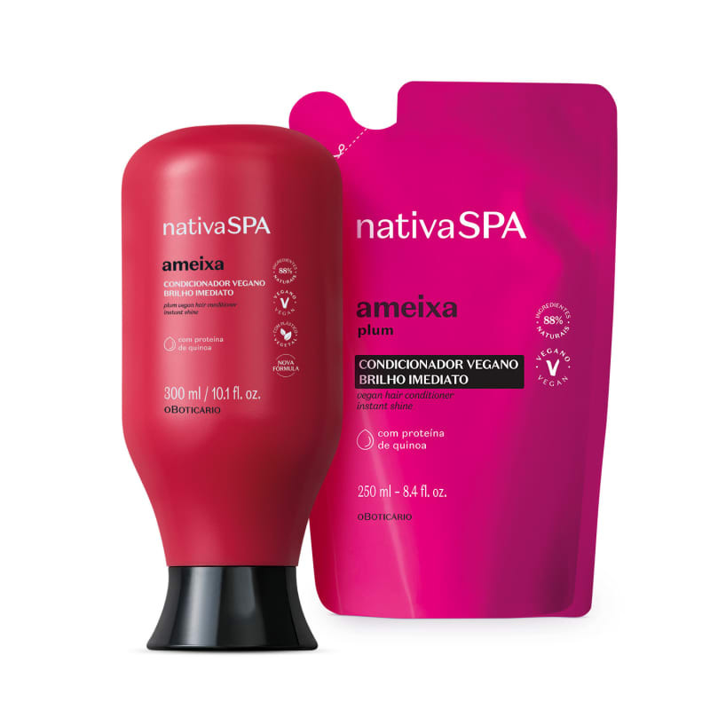 Combo Nativa SPA Ameixa: Condicionador 300ml + Refil 250ml | oBoticario (BR)