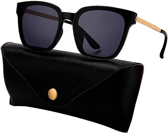 Square Sunglasses Womens Mens Oversized Mirrored lens U886 | Amazon (US)