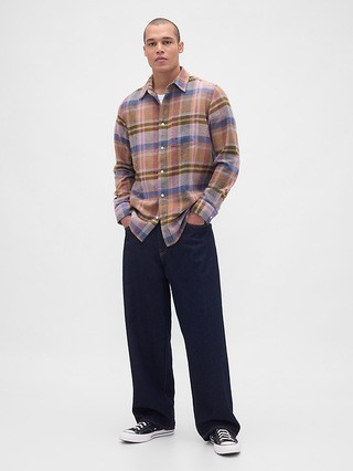 Organic Cotton Relaxed Flannel Shirt | Gap (US)