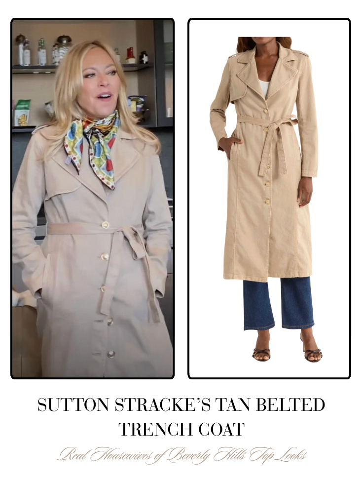 Sutton Stracke's Tan Belted Trench Coat 

 