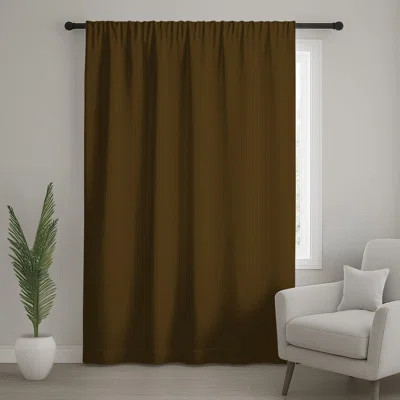 Solid Brown Color Window Curtains, Solid Sheer & Blockout Curtains - 1 Panel | Wayfair North America