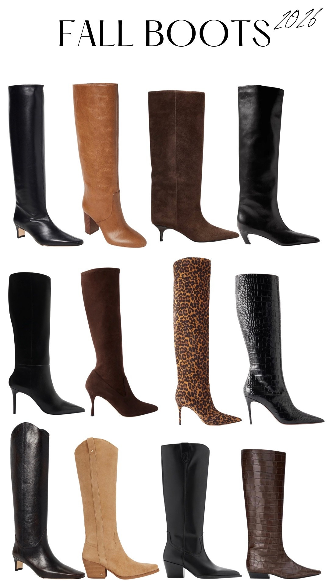 New Fall boots! Shop leather, suede, crock and western heeled boots for fall. 
#fallboots #boots #suede #leather #western #cowboyboots #heels #croc #brown #black #chocolatebrown

#LTKootd #LTKSeasonal #LTKgrwm