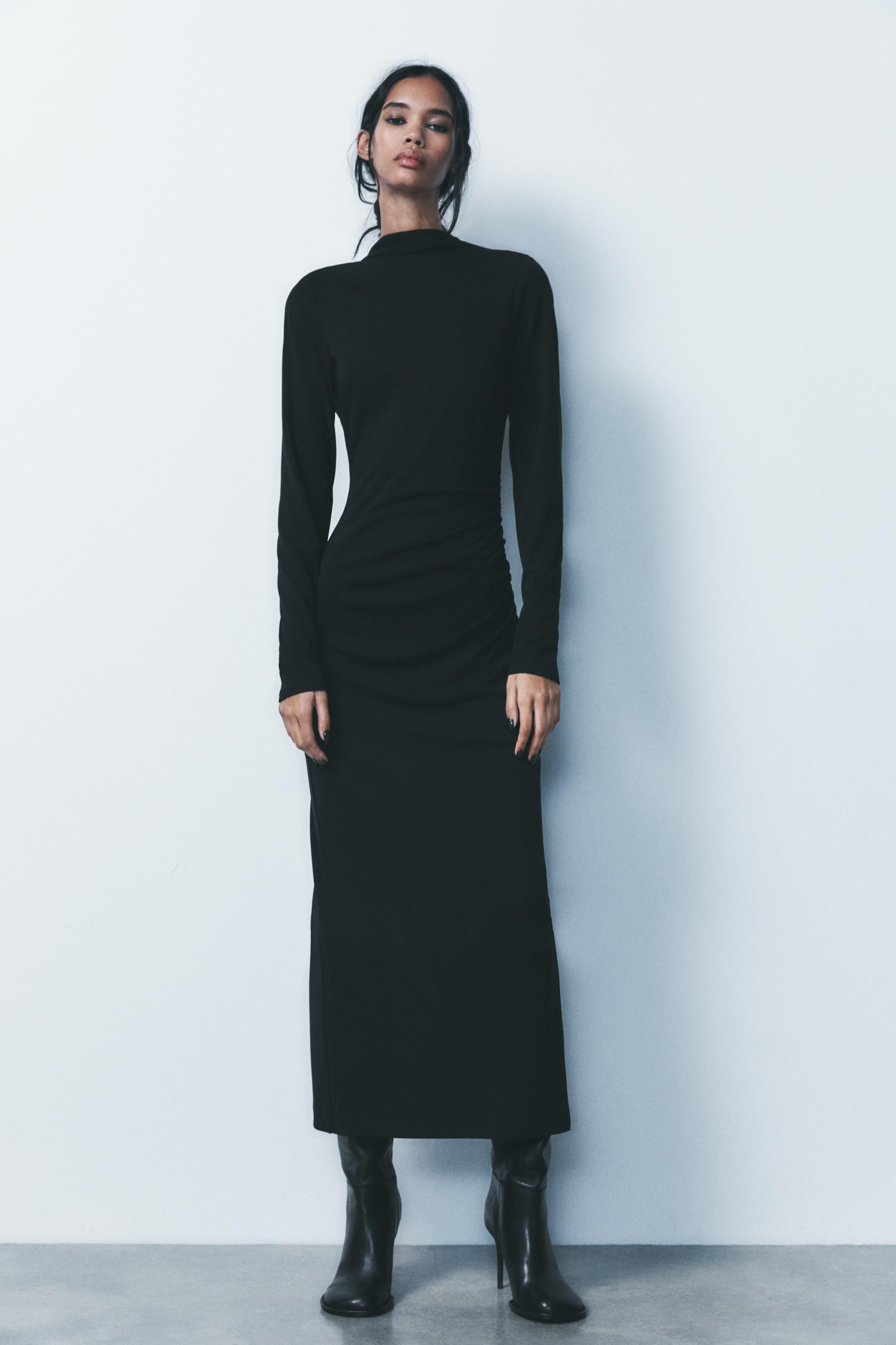 DRAPED OPEN BACK DRESS | Zara US