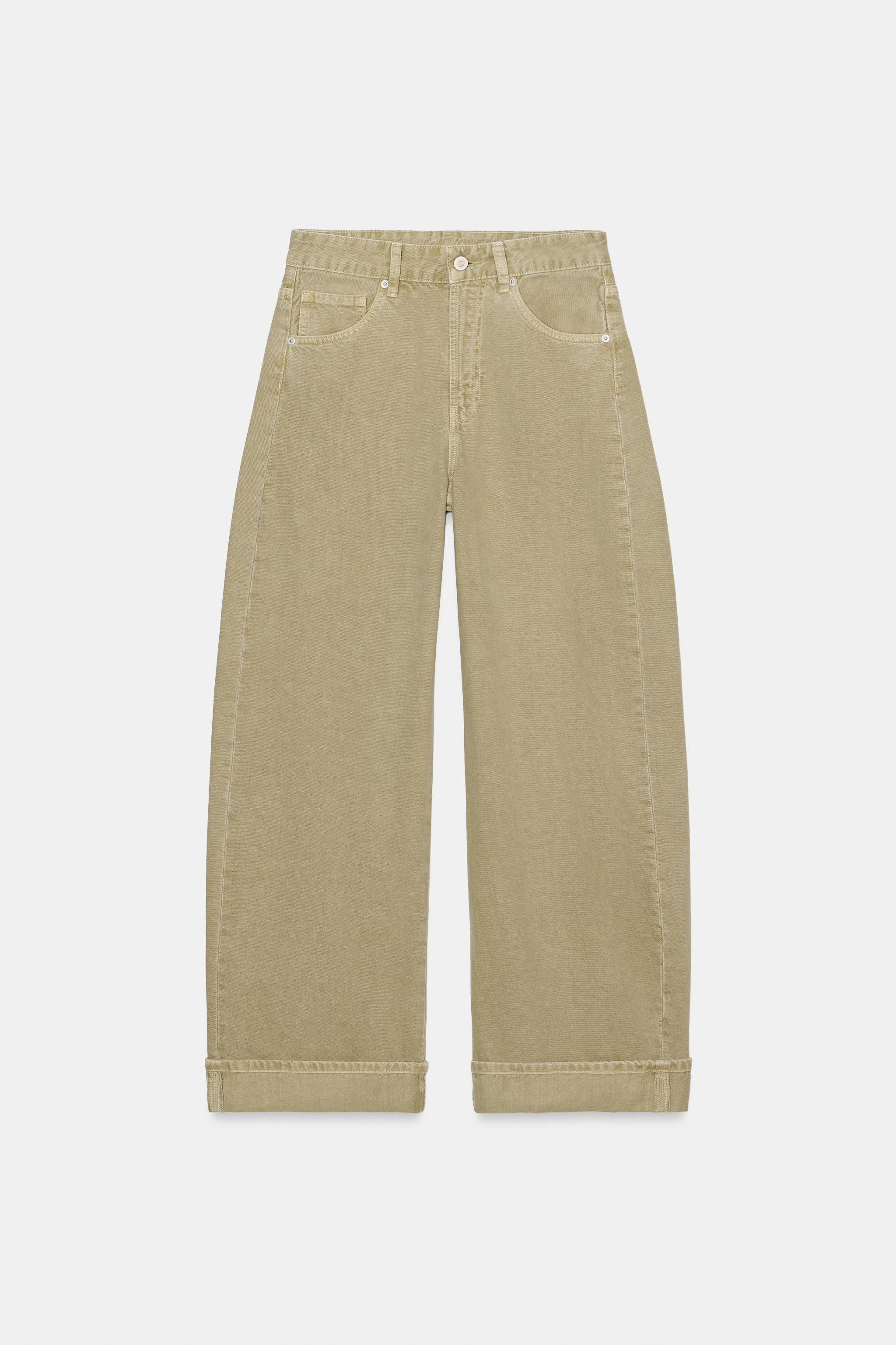 TRF MID-RISE FOLDED BAGGY JEANS | Zara US