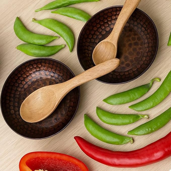 Pure Copper Spoon Rest Dish Bowl Counter Hammered Kitchen Utensil Holder Stove Top Cooking Access... | Amazon (US)