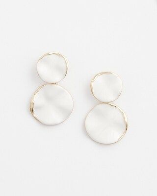 White Round Drop Earrings | Chico's