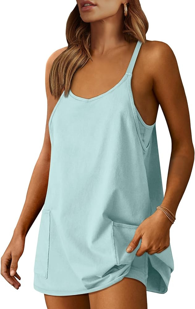 ANRABESS Women Athletic Dress Summer Tennis Workout Active Sports Mini Romper Dress Built in Shor... | Amazon (US)