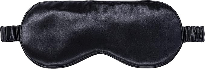 Slip Silk Sleep Mask, Black (One Size) - 100% Pure Mulberry 22 Momme Silk Eye Mask - Comfortable ... | Amazon (US)