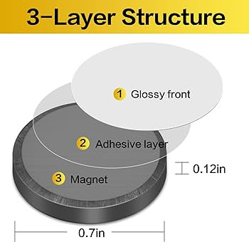 DIYMAG 90Pcs Magnets for Crafts 0.7 * 0.12inch Strong Adhesive Ceramic Magnet Small Round Circle ... | Amazon (US)