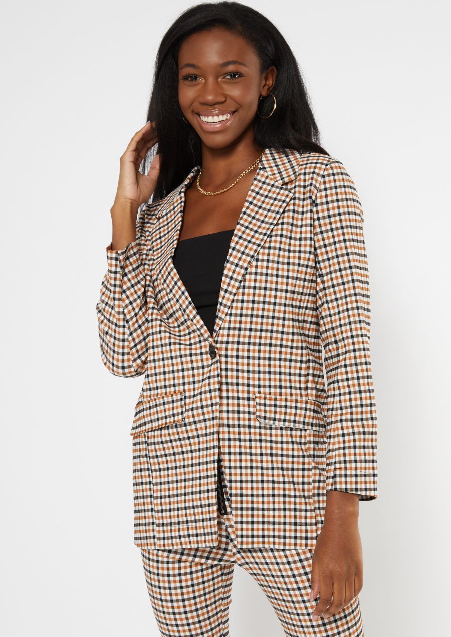 Yellow Plaid Oversize Blazer | rue21