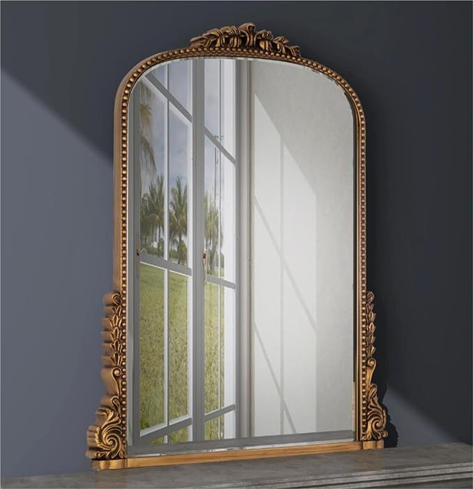 SHYFOY Antique Mirrors for Wall Decor 39'' x 28'' Large Vintage Wall Mirror Decorative Baroque Ar... | Amazon (US)