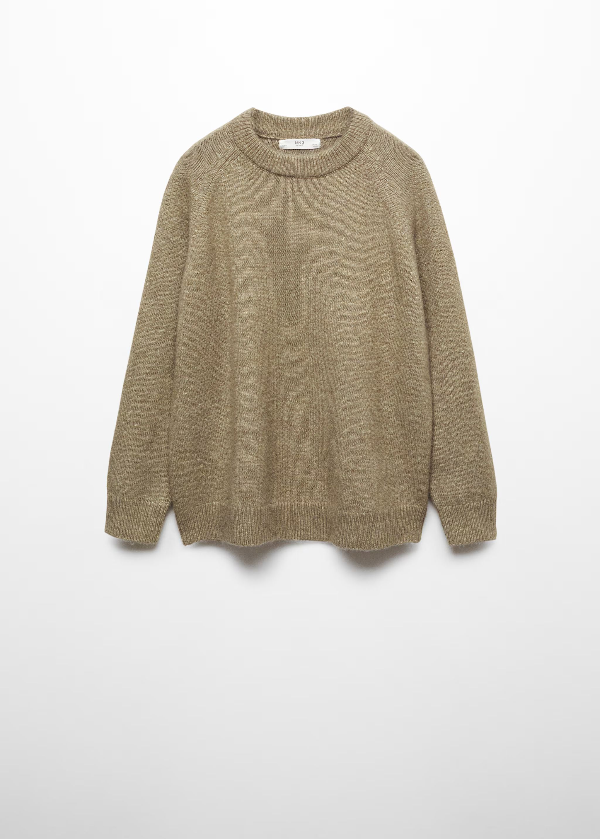 Cotton-linen round-neck knitted sweater - Woman | MANGO USA | MANGO (US)