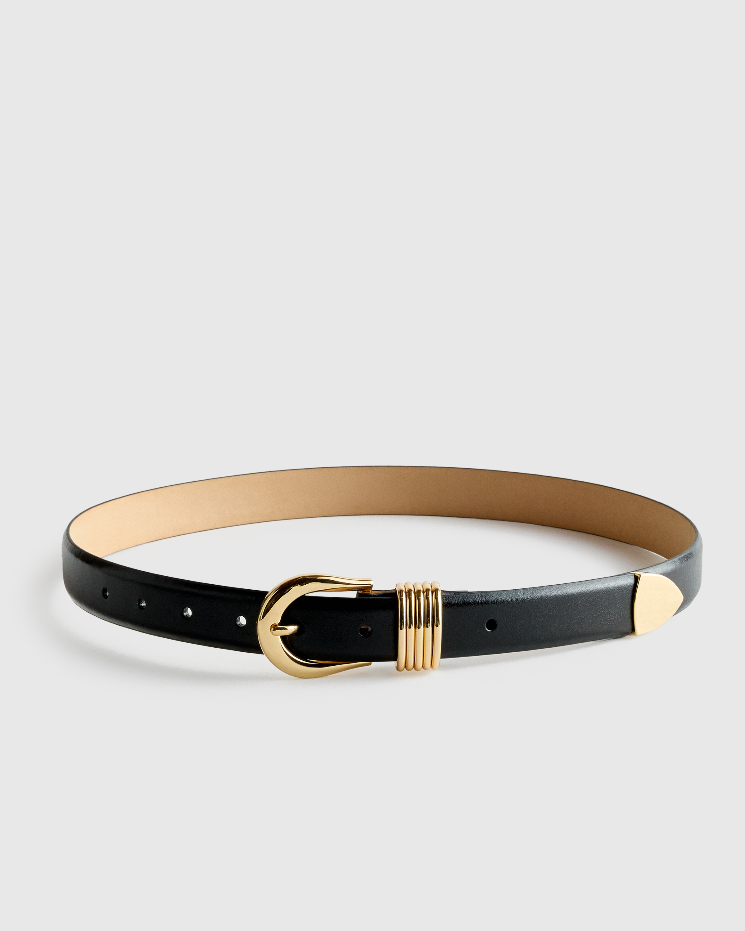 Quince | Women's Daphne European Leather Keeper Belt in Espresso, Size XL | Quince