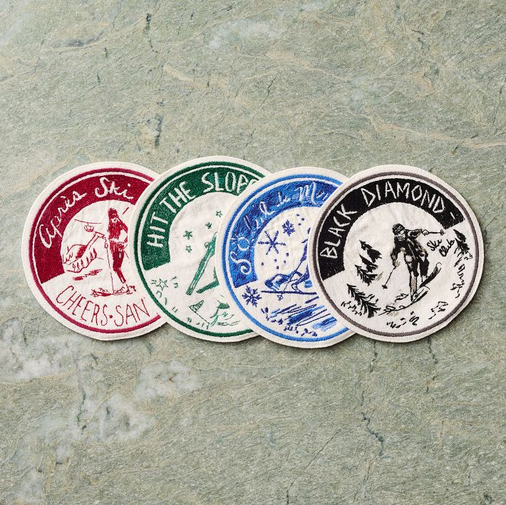 St. Jude Skier Patch Cocktail Napkin Sets | West Elm (US)