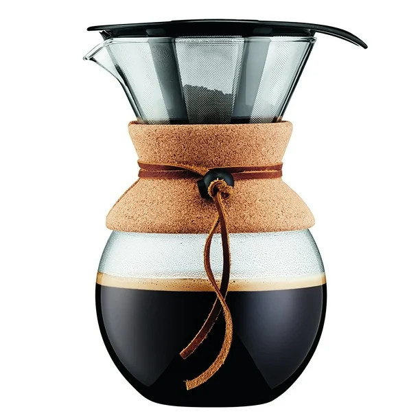 Bodum Pour Over Coffee Maker with Borosilicate Glass Carafe and Stainless Steel Permanent Filter,... | Walmart (US)