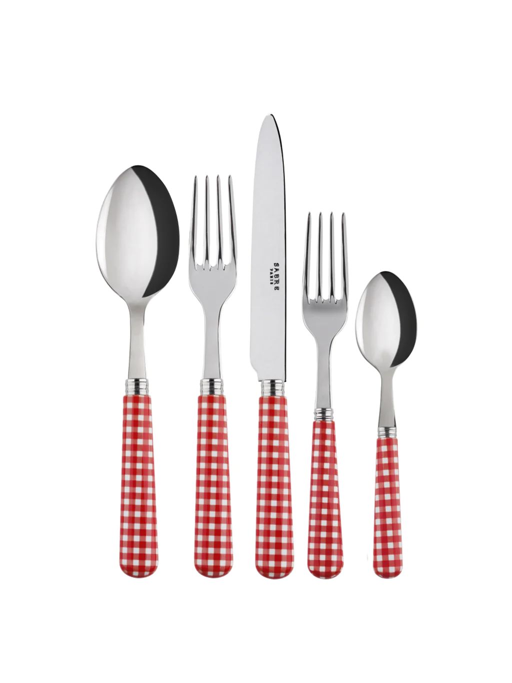 Sabre Paris Red Gingham 5 Piece Place Setting | Weston Table