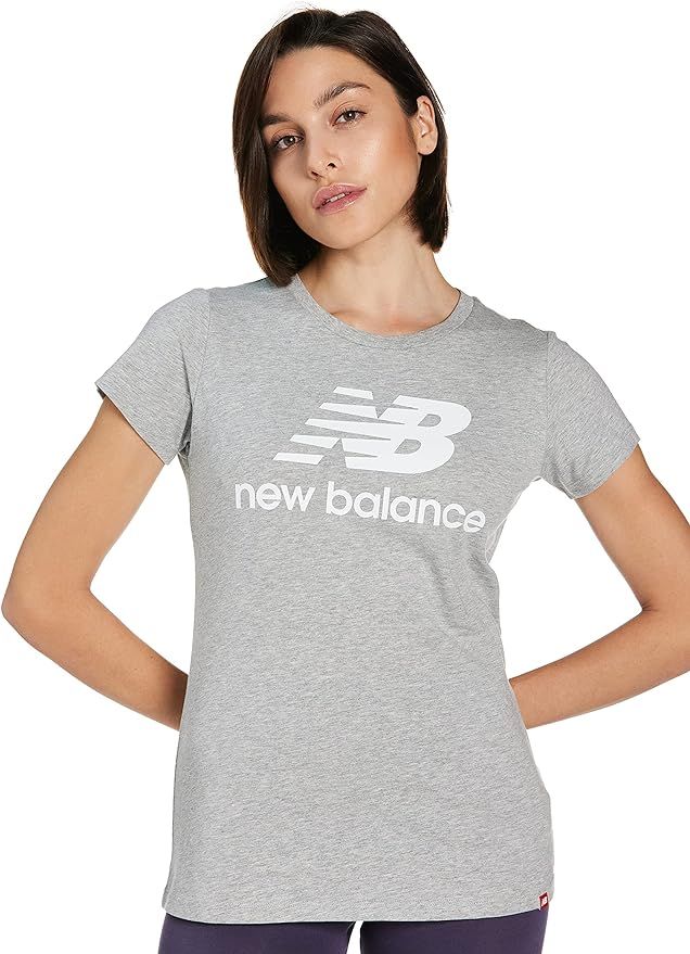 New Balance Women's Nb Essentials Stacked Logo Short Sleeve 19 | Amazon (US)