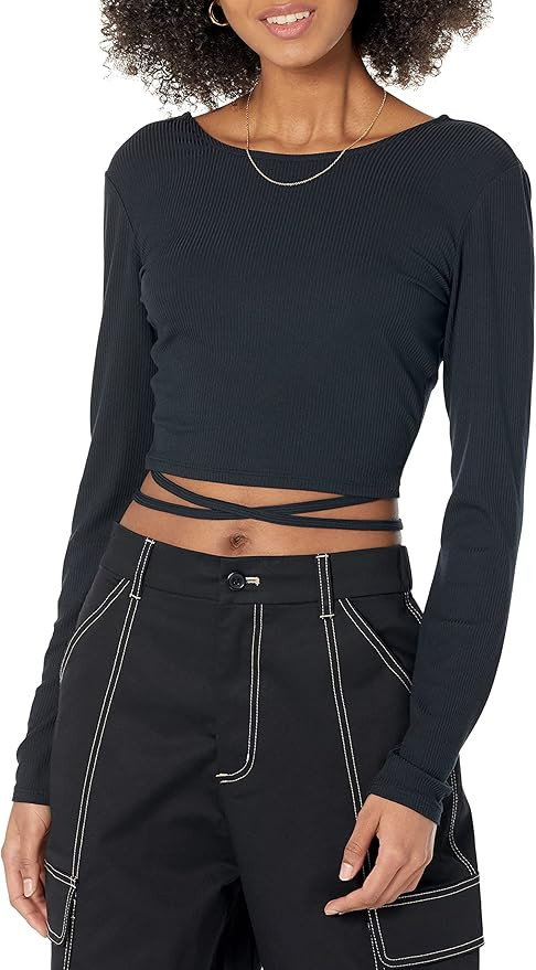 The Drop Karisa - Top corto cruzado con espalda en V profundo para mujer | Amazon (US)