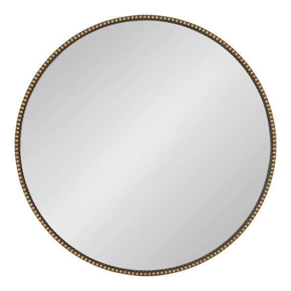 24" x 24" Gwendolyn Round Beaded Accent Wall Mirror Gold - Kate and Laurel | Target