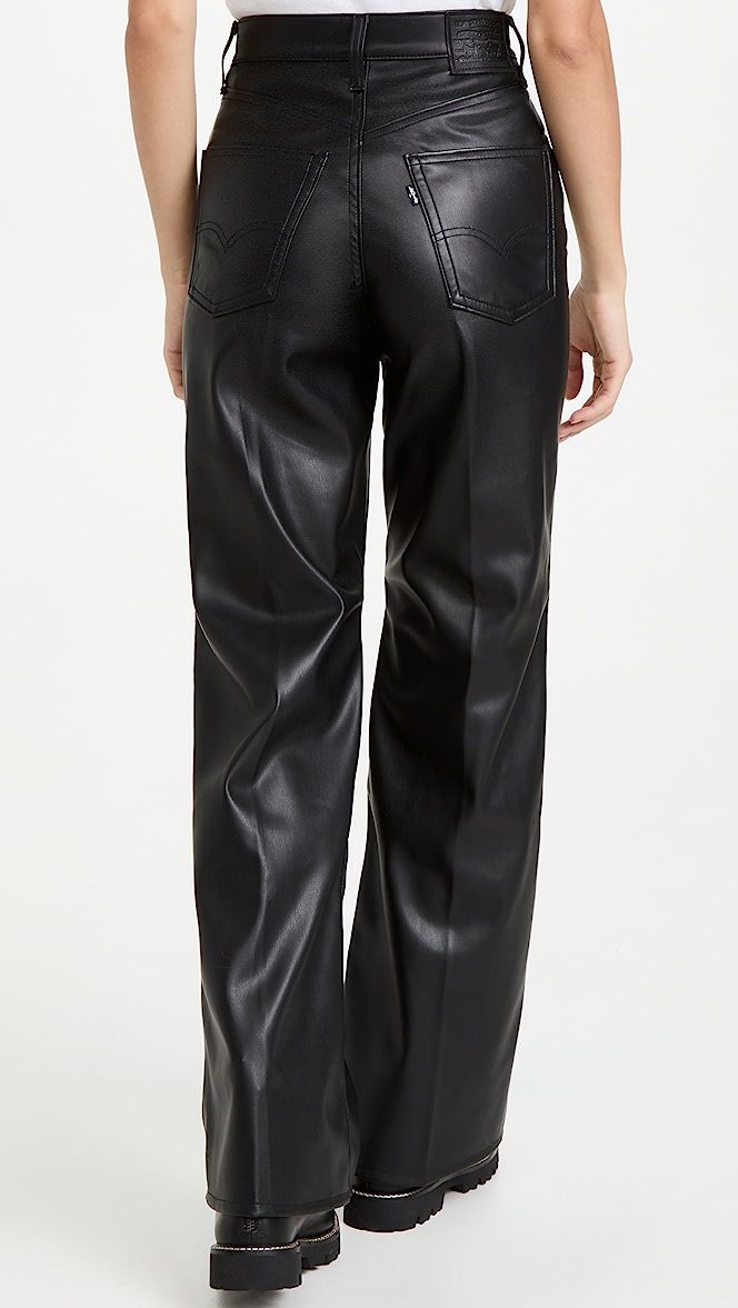 70s Flare Faux Leather Jeans | Shopbop