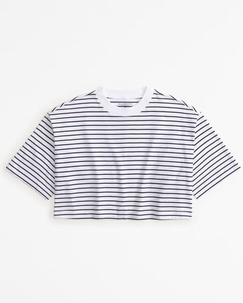 Women's Essential Premium Polished Cropped Tee | Women's Tops | Abercrombie.com | Abercrombie & Fitch (US)