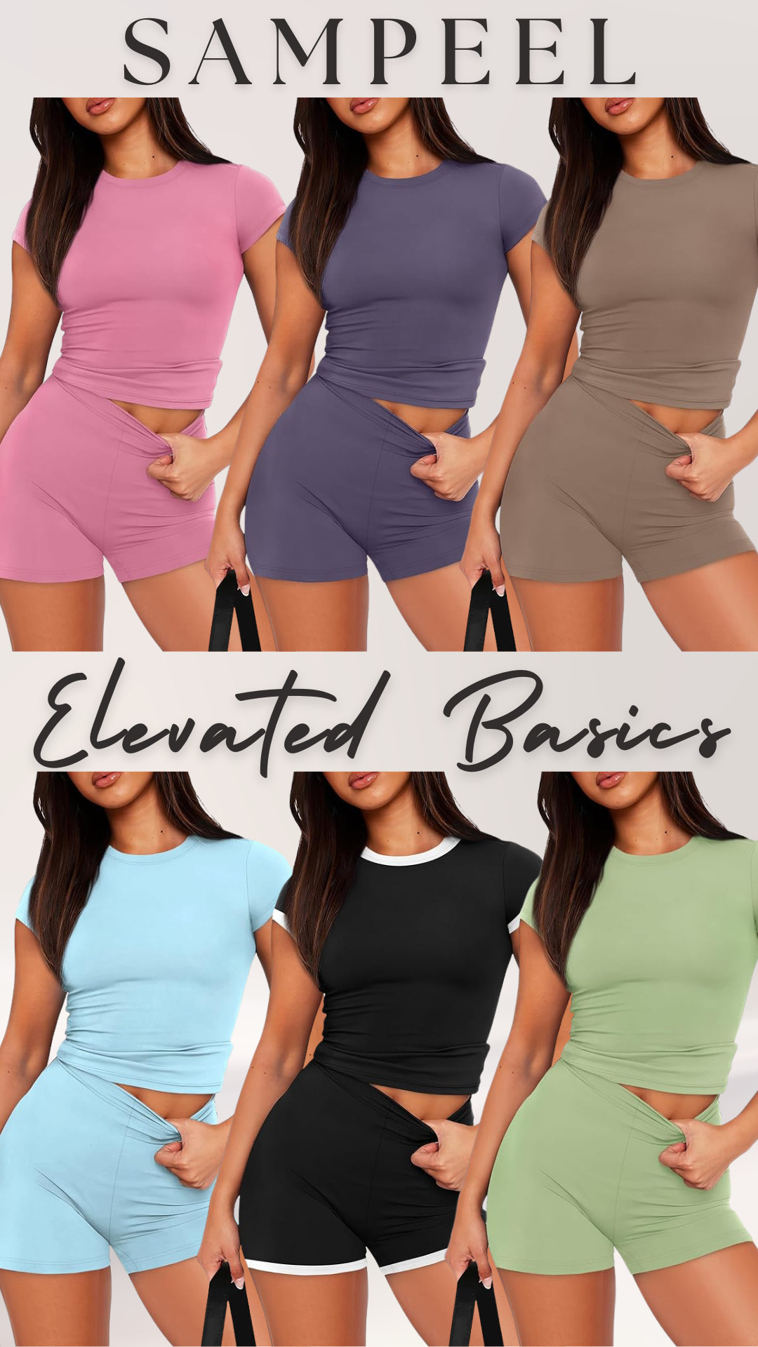 SAMPEEL Elevated Basics | 2 Piece Lounge Set

This is one of those sets that looks put together but feels like pajamas. These Sampeel 2 piece loungewear sets are perfect for travel days, airport outfits, running errands, lounging at home, hot girl walks, and everyday athleisure outfits when you don’t want to think about what to wear but still want to look cute and put together.

Perfect if you:
◦ Never know what to wear for errands
◦ Want a matching set that looks put together
◦ Need a comfortable travel / airport outfit
◦ Want something lightweight and breathable
◦ Want comfy clothes that still make you look snatched
◦ Want an easy outfit you don’t have to think about
◦ Love athleisure and elevated basics
◦ Want outfits you can wear at home and out

These are soft, stretchy, lightweight, and easy to mix and match with other basics too.

In this post:
◦ 2 Piece Lounge Set (Top + Shorts)

Colors shown:
Pink, Purple, Brown, Light Blue, Black, Sage Green

↓ Everything is linked! 

 

#LTKdayinmylife #LTKActive #LTKTravel