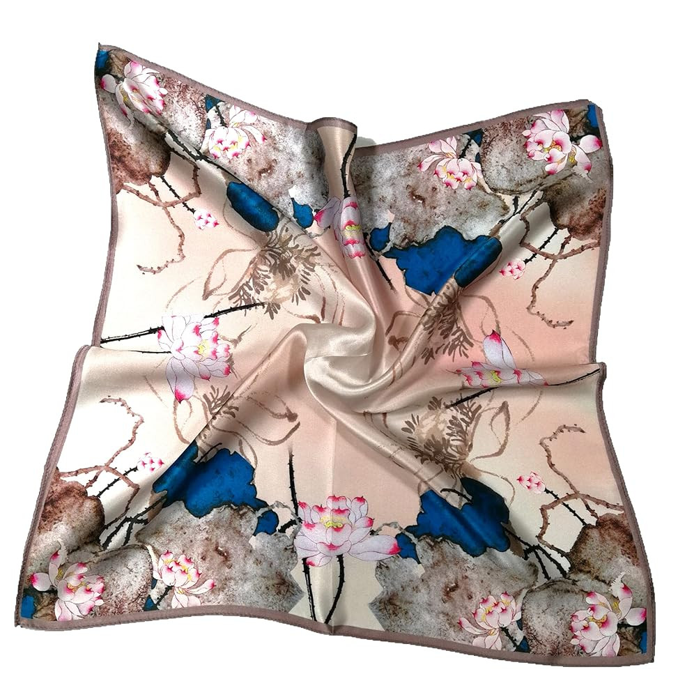 Shanlin Unisex 100% Mulberry Silk Square Scarf in Gift Box (21”x21”) | Amazon (US)