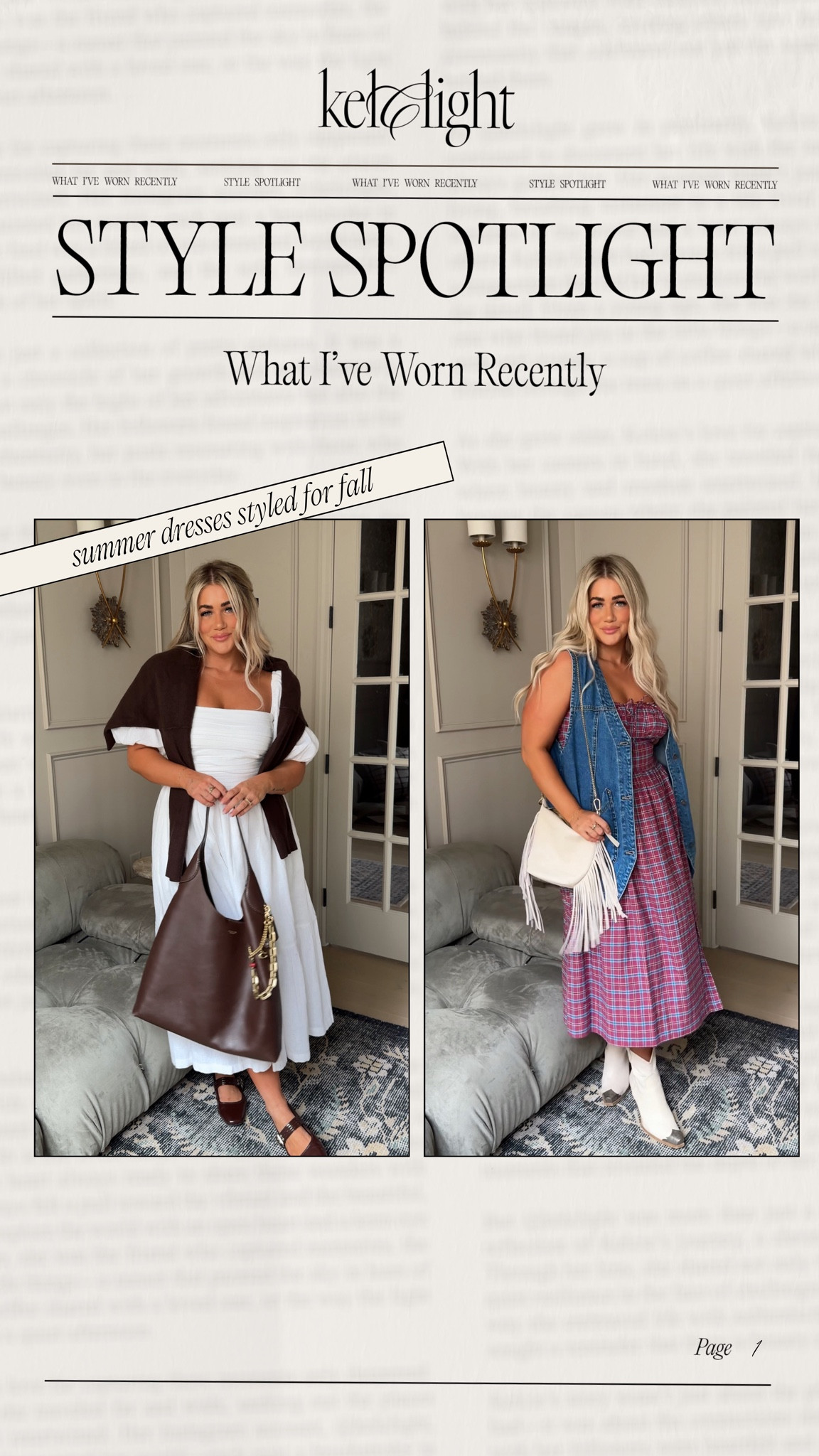 How I have styled some of my favorite summer dresses for fall🤍 #fall #transition #ootd 

#LTKFallSale #LTKMidsize #LTKSeasonal