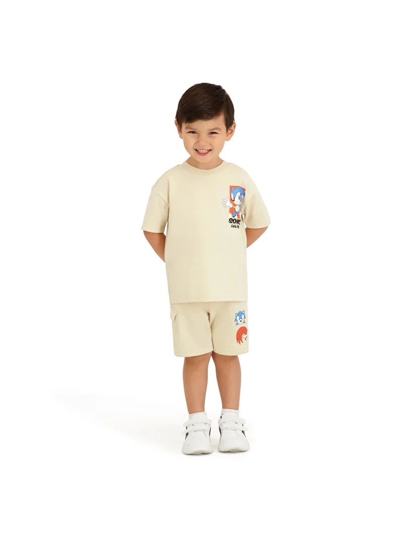 Sonic the Hedgehog Toddler Boy French Terry Short Set, Sizes 12 Months-5T | Walmart (US)