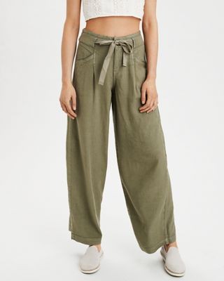 AE High-Waisted Crop Palazzo Pant | American Eagle Outfitters (US & CA)