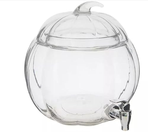 2 Gallon Glass Halloween Pumpkin Drink Beverage Dispenser - Silver Spout | Amazon (US)