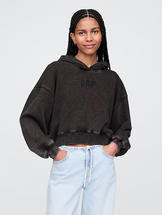 VintageSoft Crop Logo Hoodie | Gap (US)