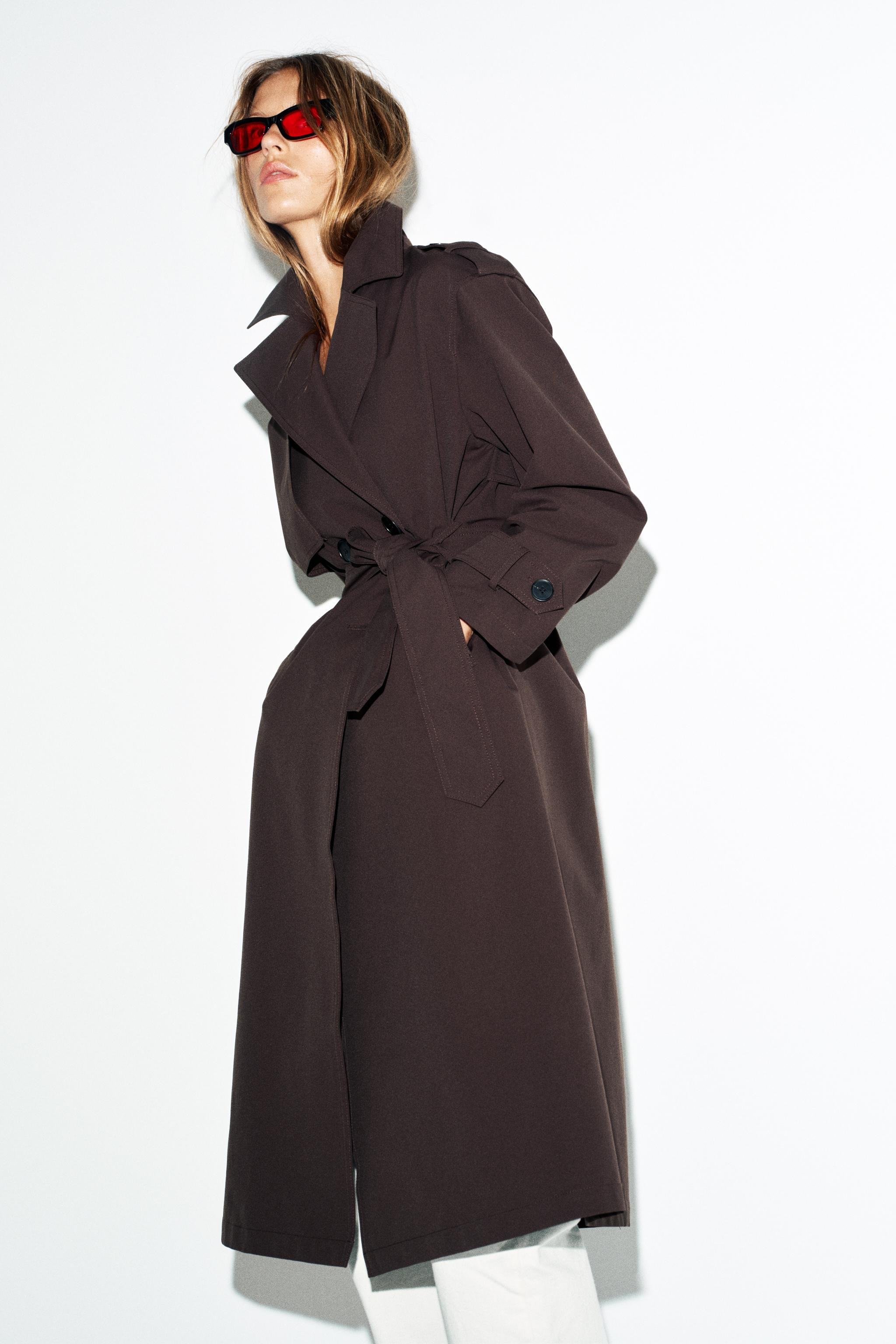 LONG BELTED WATER REPELLENT WINDPROOF TRENCH COAT | Zara US