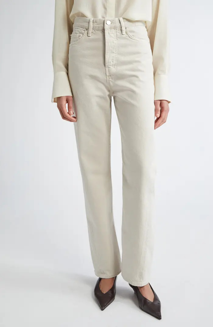 Twisted Seam Denim Straight Leg Jeans | Nordstrom