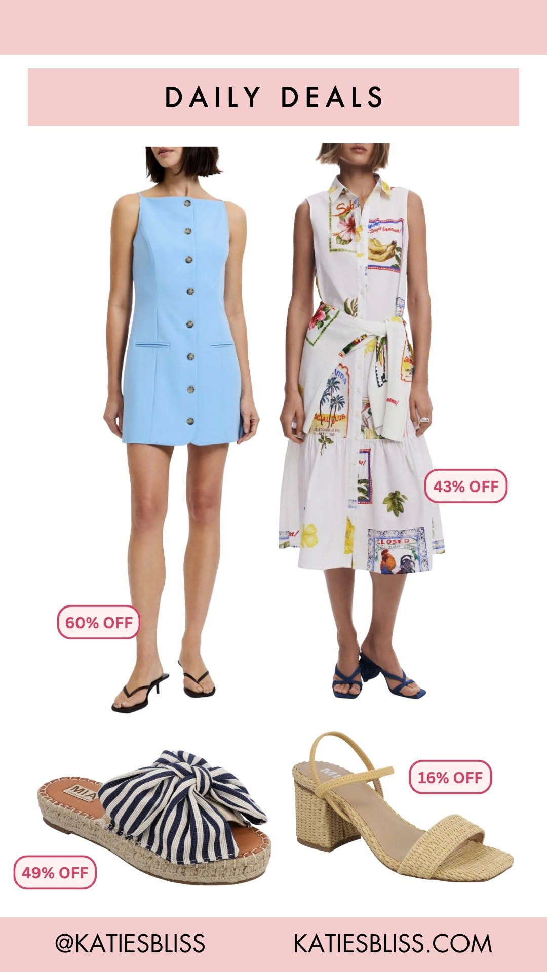 Daily deals ✨

Nordstrom. Deal. Sale. Markdown. Summer. Spring. Dress. Vacation. Travel. Sandals. 



#LTKSaleAlert #LTKTravel #LTKSeasonal