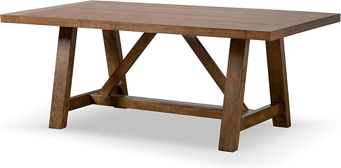 Furniture of America Zephyrine Rustic Solid Wood 72-inch Rectangle Dining Table with Trestle Base... | Amazon (US)