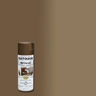 Rust-Oleum Stops Rust 11 oz. Metallic Antique Brass Protective Spray Paint 7274830 - The Home Dep... | The Home Depot